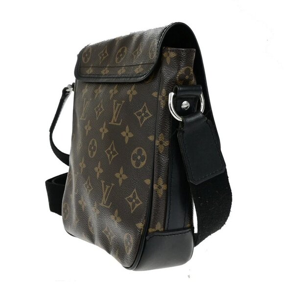 LOUIS VUITTON Bass PM Shoulder Bag Monogram Macassar Brown Black - Picture 4 of 15